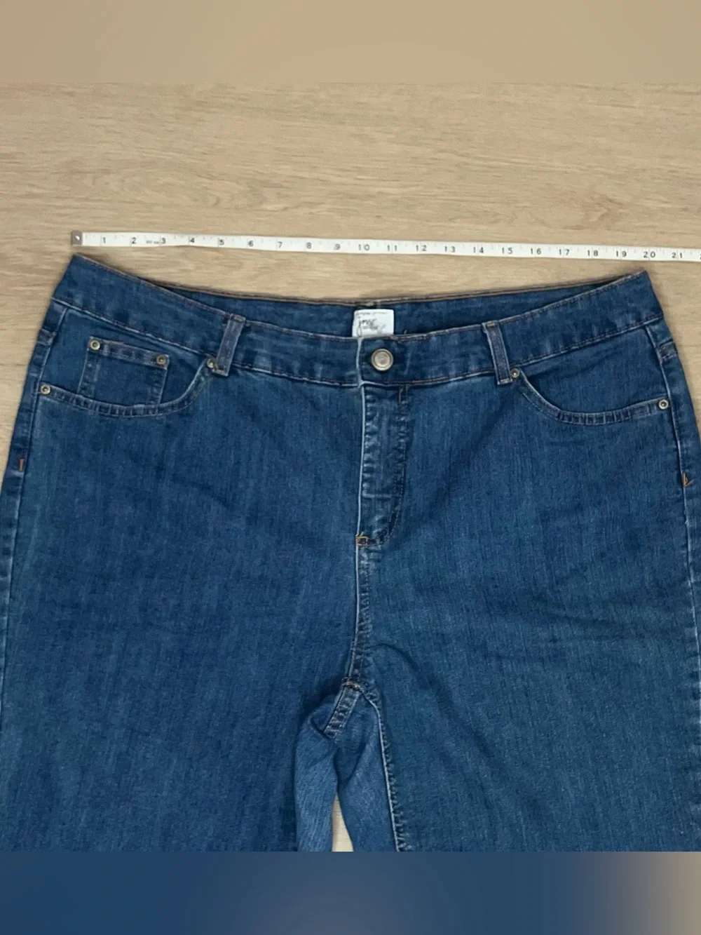 Just My Size Classic Mid-Length Denim Shorts - Blue